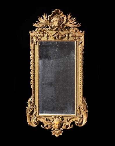 A Rare George II Period Giltwood Architectural Mirror, English, circa 1735
