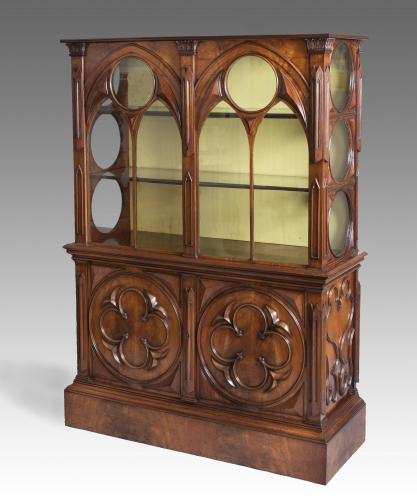 Nineteenth Century Gothic Mahogany Display Cabinet