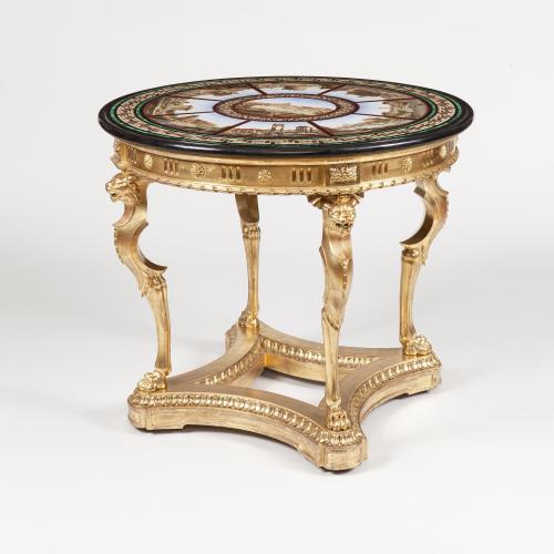 Micromosaic Top Giltwood Centre Table
