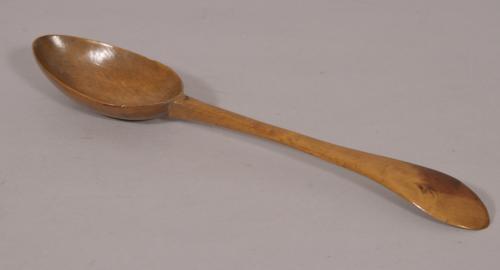 S/1749 19th Century Fruitwood Serving Spoon