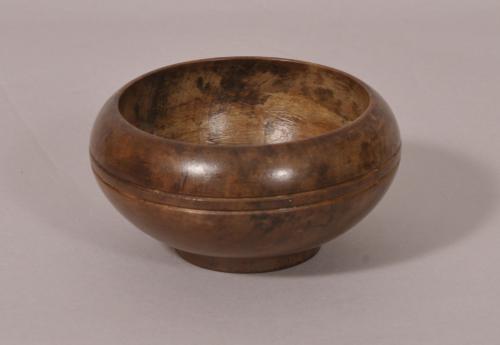 S/1848 Antique Treen 19th Century Sycamore Bowl