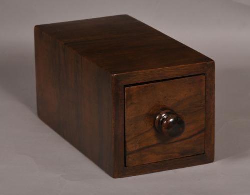 S/2587 Antique Treen 19th Century Rosewood Magician's Vanishing Tirck Box