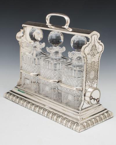 A Silver Plate Victorian Decanter Tantalus
