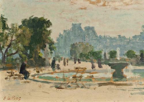 The Tuileries Gardens by Edward Le Bas RA, LG, NS, ARCA, CBE (1904 - 1966)