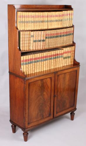 George IV period mahogany bookcase-cabinet