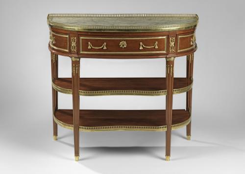 A Pair Louis XVI Mahogany Console Tables by Fidelys Schey, Circa 1780