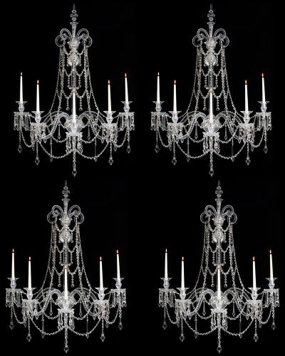 set of Four English Early Victorian Wall-Lights by F&C Osler, English Circa 1860