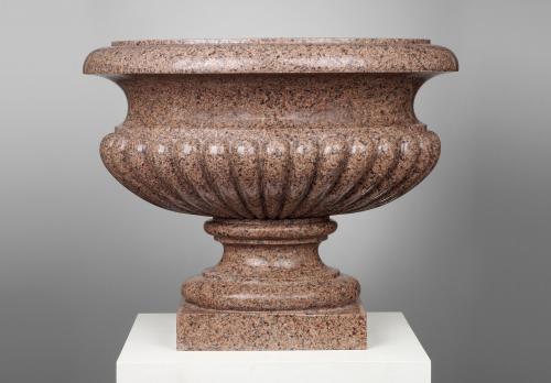 A Late 18th Century French Pink Granite Oval Jardiniere Circa 1780