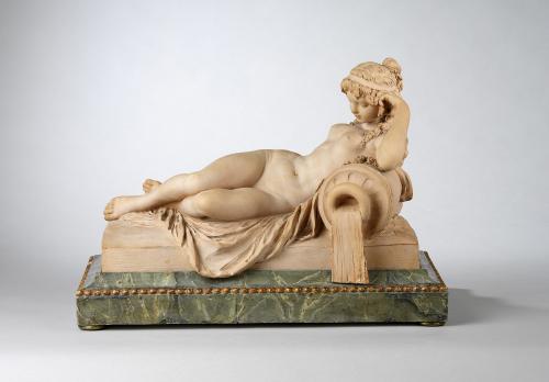 A Terracotta Figure of a Reclining Nymph