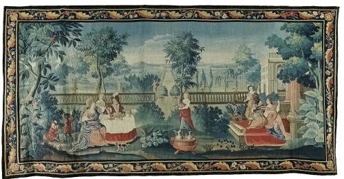 An English Soho Pastoral tapestry  Circa 1700