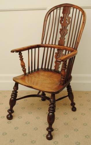 Yew Wood Windsor Armchair, English, Circa 1840