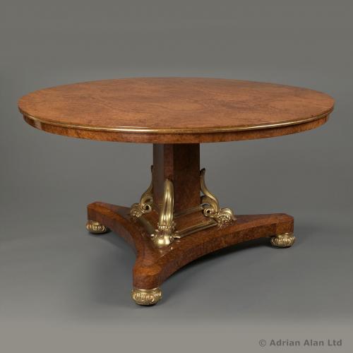 A George IV Amboyna Centre Table