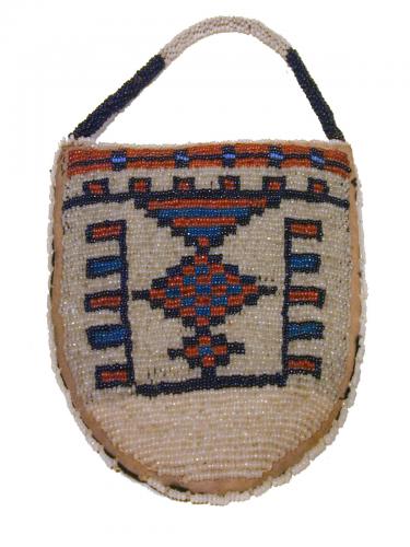 Native American Plains Indians Sioux beadwork pouch