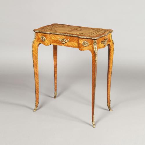 Marquetry Occasional Table in the Louis XV Transitional Manner