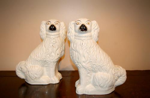 Mid 19th Century Staffordshire Pottery Dogs