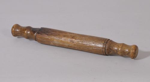 S/2735 Antique Treen 18th Century Ash Rolling Pin
