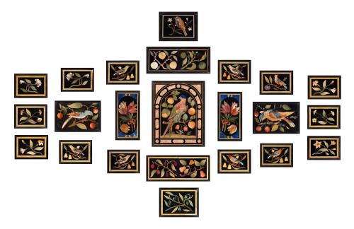 6431 Collection of 17th Century Framed Pietra Dura Panels by the Opificio delle Pietre Dure, Florence