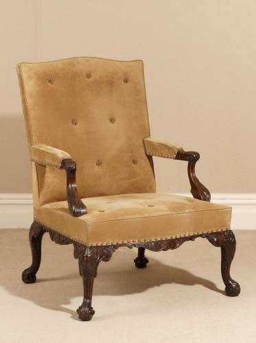Rare pair of Gainsborough Chairs by Paul Saunders