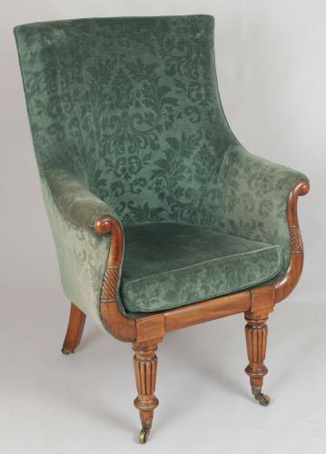 William IV period tall-backed easy-chair