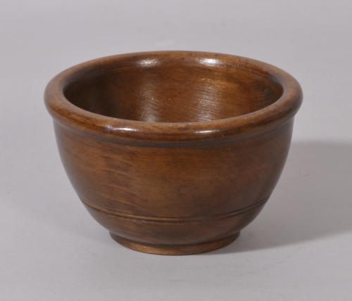 S/2851 Antique Treen 19th Century Sycamore Food Bowl