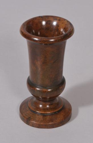 S/2992 Antique Treen 19th Century Fruitwood Egg Cup