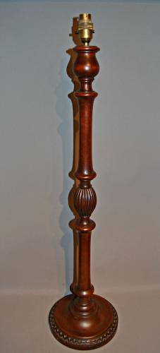 Large Mahogany Table Lamp Circa 1900