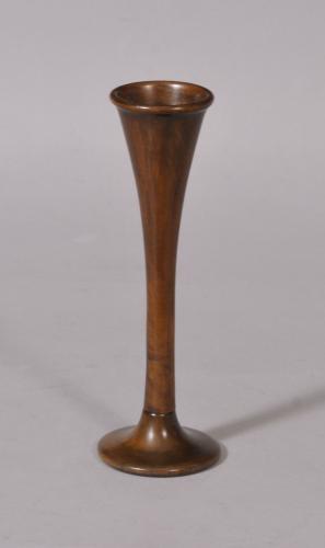 S/3009 Antique Treen 19th Century Fruitwood Manual Trumpet Shaped Foetal Heart Midwifery Stethoscope