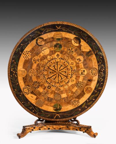 6543 19th Century Jamaican Inlaid Centre Table by Ralph Turnbull