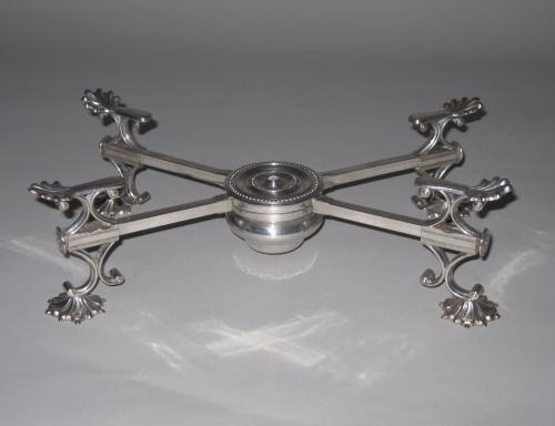 18TH CENTURY OLD SHEFFIELD PLATE SILVER DISH CROSS