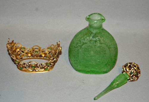 Bohemian Glass Perfume Bottle, 19th century