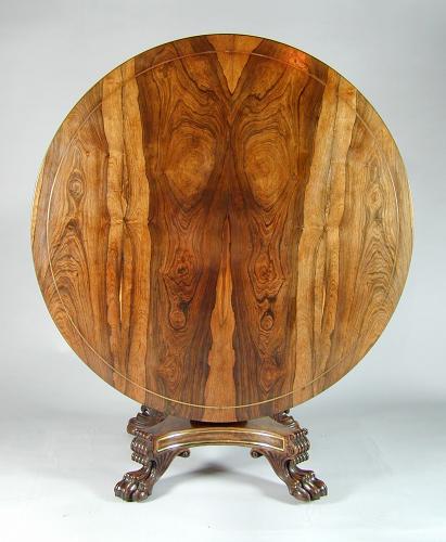 A fine Regency and brass mounted Goncalo Alves Centre Table