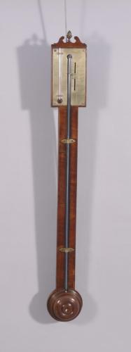 S/2105 Early Nineteenth Century Mahogany Stick Barometer by Lloyd of Bridgnorth