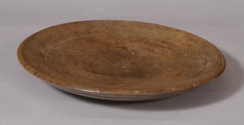 S/3063 Antique Treen 18th Century Sycamore Platter