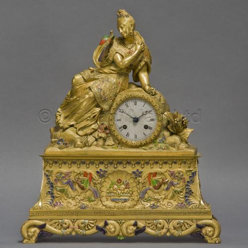 A Very Rare and Important Chinoiserie Style Figural Clock