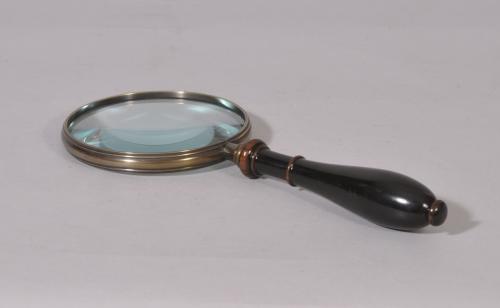 S/3109 Antique Treen 19th Century Magnifying Glass