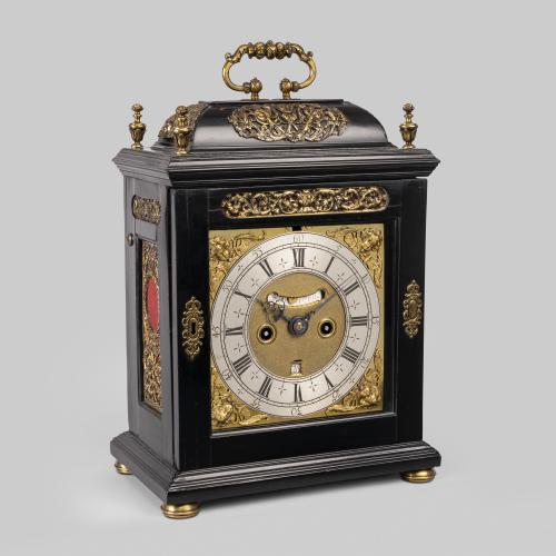 William & Mary Ebony & Gilt Brass Bracket Clock by John Shelton, London