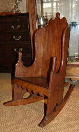 Pine Chair with Ash Rockers, circa 1780