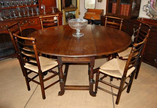 Eight Seater Oak Gateleg Table, late 17th century
