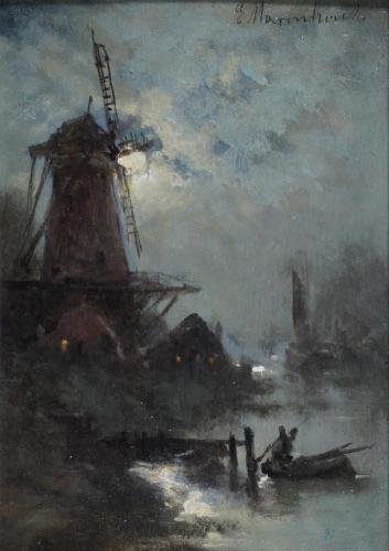 Windmill by Moonlight.