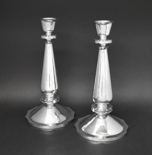 20th Century Silver Candlesticks by Anthony Hawksley