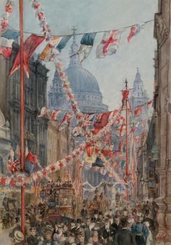 Fleet Street, London. O.D. Smiles (circa 1890).
