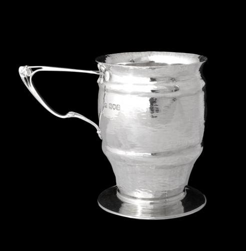 art nouveau silver mug