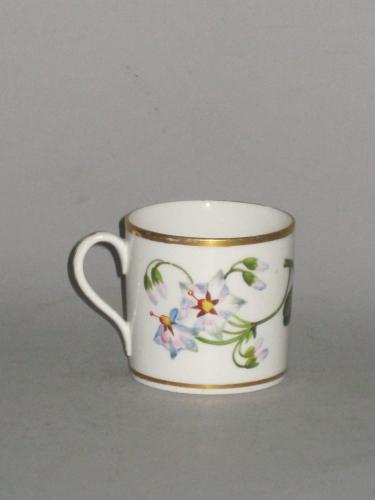 Coalport Botanical coffee can "Morning Glory", circa 1815.