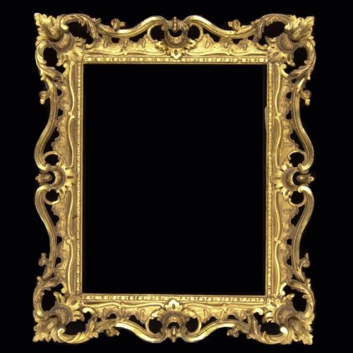 English, circa 1745, carved and gilded rococo frame