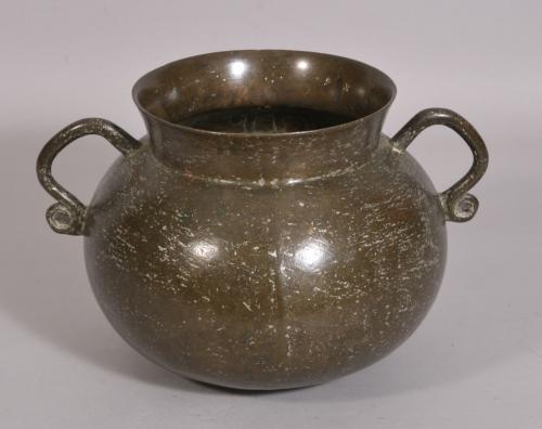 S/3168 Antique 16th/17th Century Bronze Cooking Pot