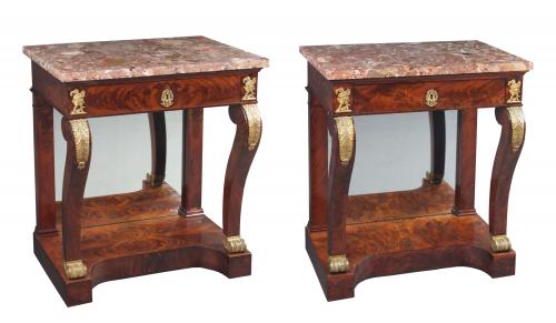 Pair of Empire console tables