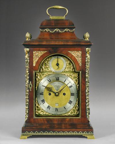 antique brass mounted mahogany bracket clock