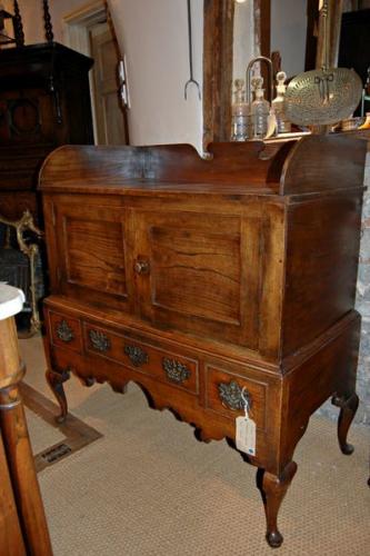 Shropshire Elm Cupboard on Stand, 18th century