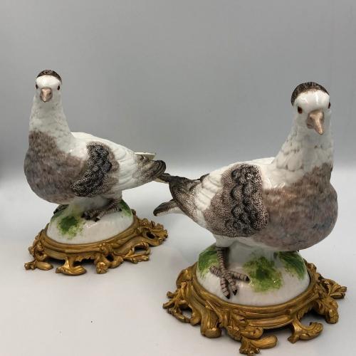Pair of 19th century Porcelain Birds