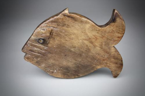 A Sycamore Trivet in the Shape of a Fish, 19th century